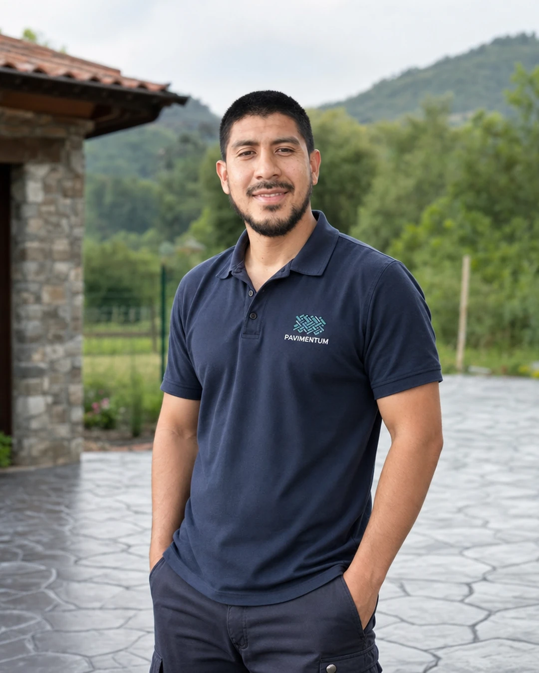 Jhoan, especialista en hormigón impreso de Pavimentum